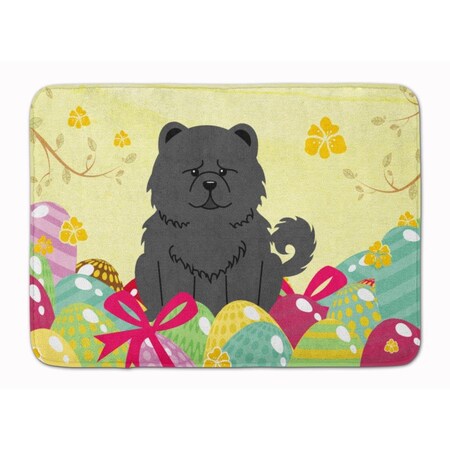 Carolines Treasures Easter Eggs Chow Chow Black Machine Washable Memory Foam Mat BB6143RUG